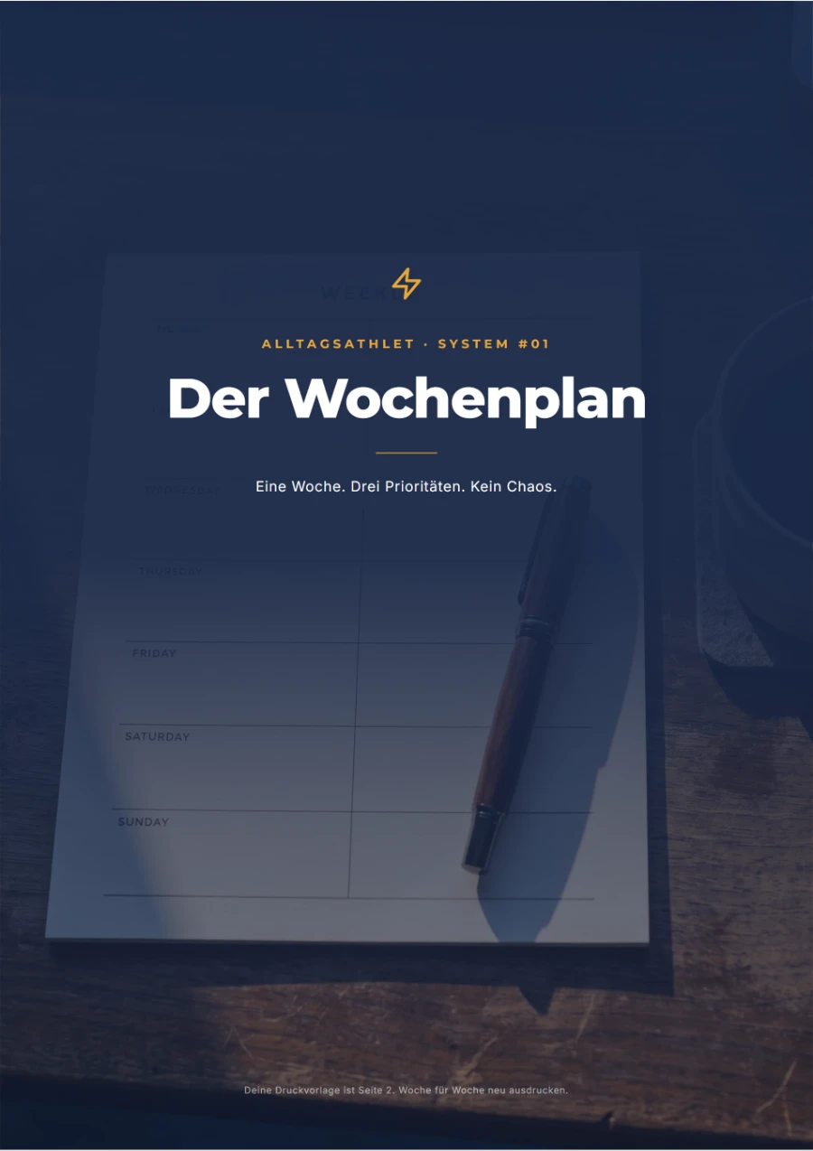 Wochenplan Vorlage: Cover des PDF-Pakets